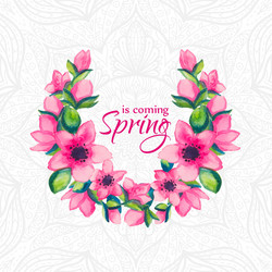 spring is coming greeting card Vector Image