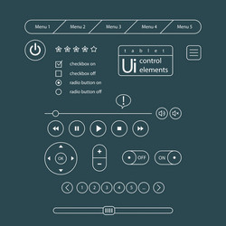 web ui elements design gray vector image