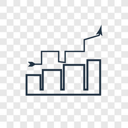 bar chart concept linear icon isolated vector image