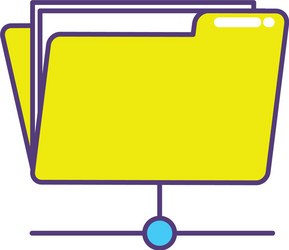 folder file data center server vector image