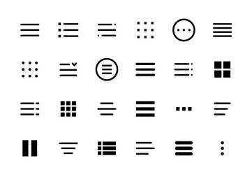 Hamburger Menu Icons - App UI vector image