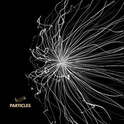Science technology background array particles vector