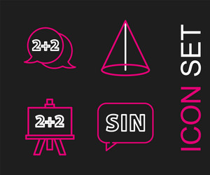 set line mathematics function sine chalkboard vector image