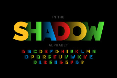 Shadow style font Royalty Free Vector Image - VectorStock