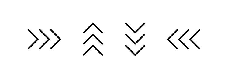 swipe icon set arrow button symbol triangle vector image
