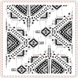 Black ethnic geometrical pattern tribal vintage et vector