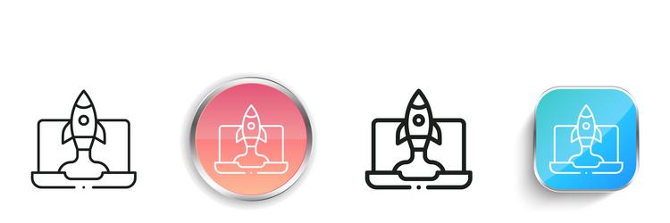 configuration icon thin linear regular and button vector image
