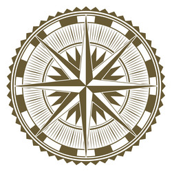 old navigation tool ancient nautical map compass vector image