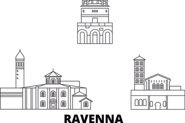 Ravenna Skyline Italy Vector Image