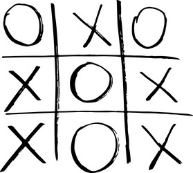 Noughts E Cruzes Ou Tic Tac Toe Jogo Ilustração Vetorial. Royalty Free SVG,  Cliparts, Vetores, e Ilustrações Stock. Image 92203935