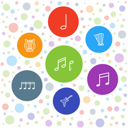 7 melody icons vector