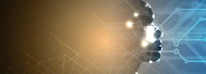 artificial intelligence technology web background vector image