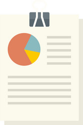 audit pie chart icon flat isolated vector