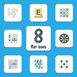 Flat icon play set of guess multiplayer arrow vector