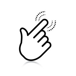 Hand Pointer Icon - Click vector image