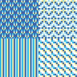 set of seamless abstract pattern vector image