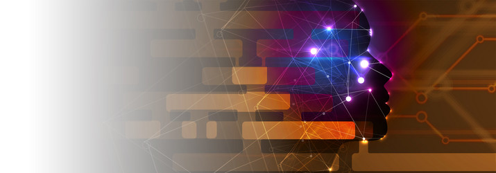 artificial intelligence technology web background vector image
