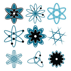 Oxygen atom bohr model Royalty Free Vector Image