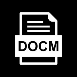 Docm file document icon vector