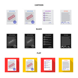 Isolated object form and document icon set vector