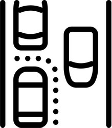 Parking help system icon outline vector