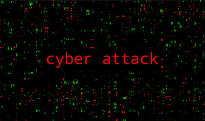 abstract technology binary code red background vector image