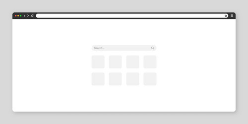 blank web browser window with tab toolbar vector image