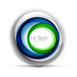 Digital techno sphere web banner button or icon vector