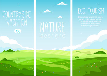 ecotourism and countryside vacation vector