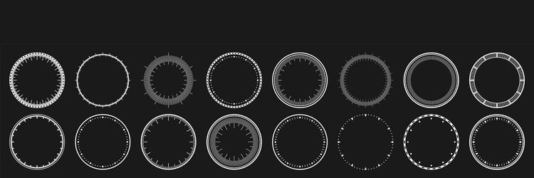 Mechanical clock faces bezel white watch dial vector