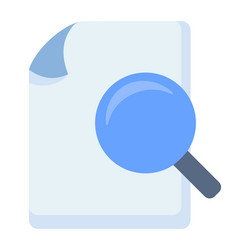 Search document file paper page find magnifier vector