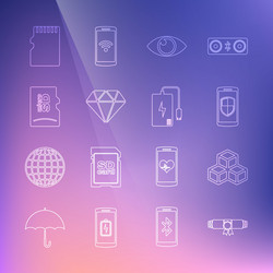 Set line diploma rolled scroll isometric cube vector