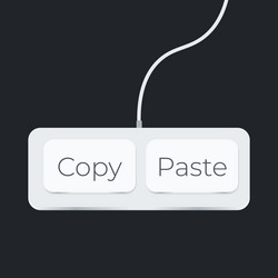 Copy paste computer keys keyboard vector