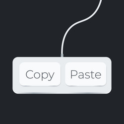 copy paste computer keys keyboard vector