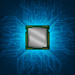 cpu essential part of the computer vector image