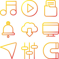 interface internet web technology digital icons vector image