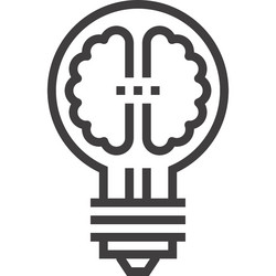 learn to think flat line web icon vector image