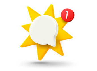 speech bubble with explosion effect 3d mobile vector image