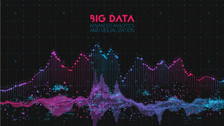 Abstract Binary Wave Data Visualization vector image