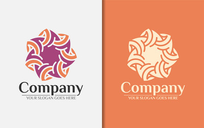 abstract colorful spiral ornament logo design vector