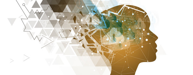 artificial intelligence technology web background vector image