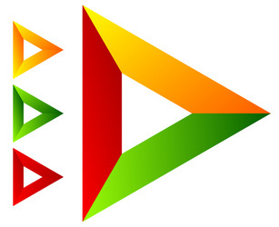 play button generic arrow pointer cursor icon vector image