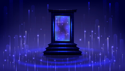 Portal to another universe with lightning vector