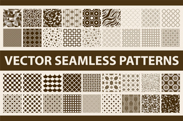 Retro styled seamless pattern pack abstract vector