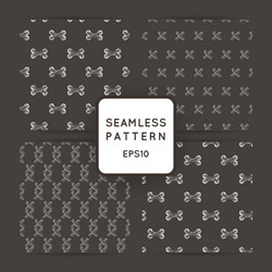 Set of seamless patterns with crossed vector