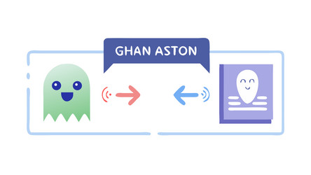 abstract communication protocol and data exchange vector image