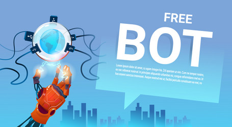 chat bot free robot virtual assistance of website vector image