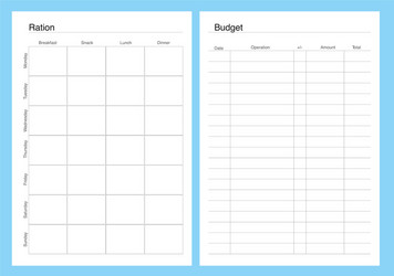 Planner kit template pages to do vector