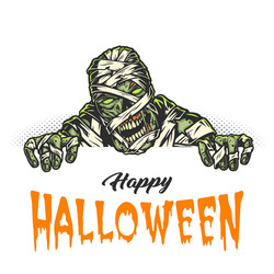 Creepy Mummy Halloween Concept Vector Image