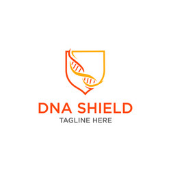 dna shield health logo design inspiration vector